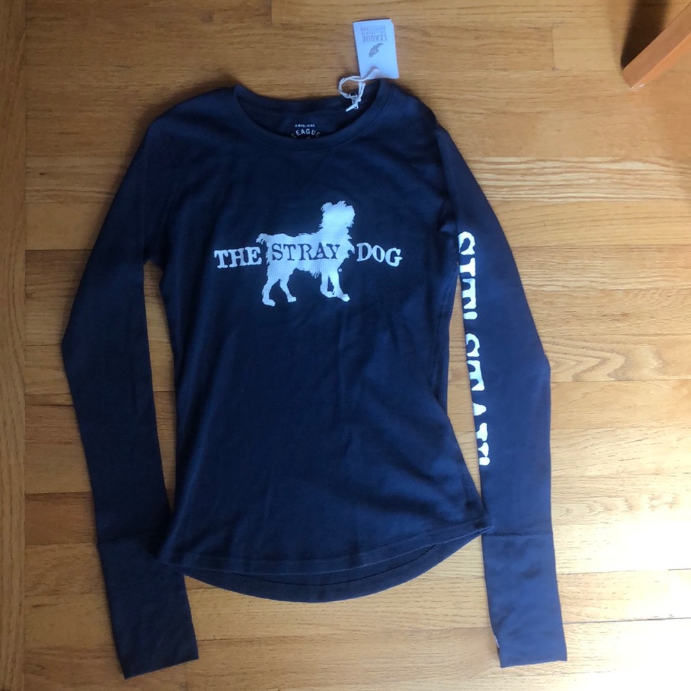 Stray Dog S long sleeve navy shirt with tags